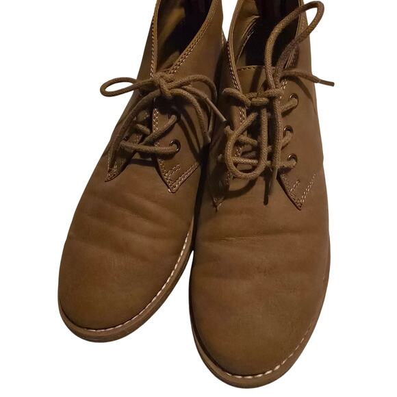 Tommy Hilfiger TWBENAY-SS Tan Faux Leather Ankle Lace Up Chukka Boots Womens 7 - Picture 3 of 10